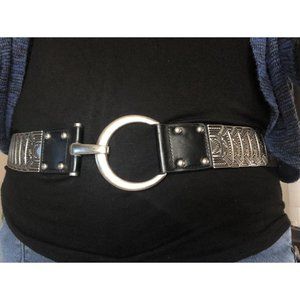 Silver-toned Metal Belt, large, hook closure, LIKE NEW